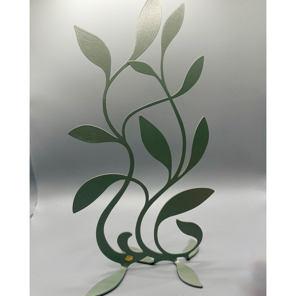 Swarovski Crystal Paradise Medium Display Stand Sage Green Metal Vine Sculpture